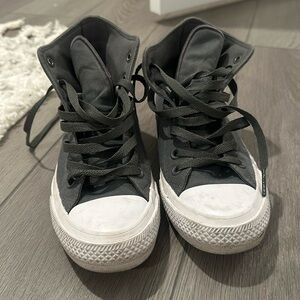 Gray High Top Converse Sneakers